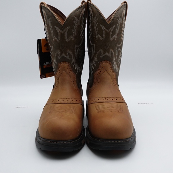SLD NEW Size 11.5 WIDE 2E Men's Ariat WorkHog Composite Roper Safety Toe Boots - Picture 7 of 11